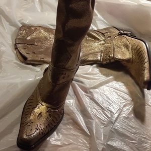 Nine West Gold Western Women's Boots